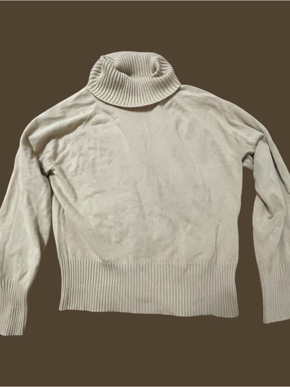 Vintage Casual Corner Annex Cream Turtleneck Petite Medium Minimalist